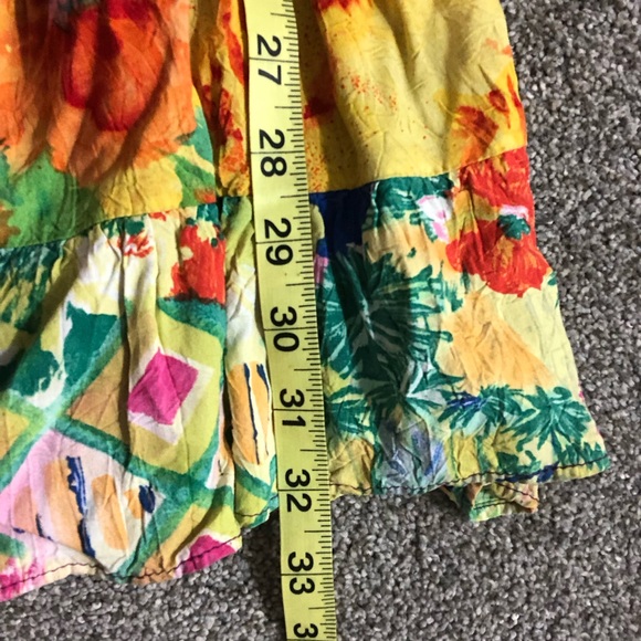 Vintage Jams World Hattie Tiered Mini Dress in Mixed Poppy Print Size Small - Picture 14 of 16